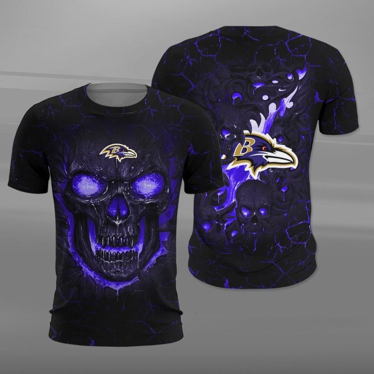 Nfl-Baltimore-Ravens-Fire-Skull-Lava-3D-Shirt-Hoodie-2