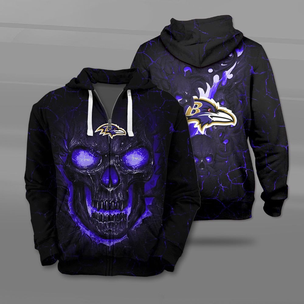 Nfl Baltimore Ravens Fire Skull Lava 3D Shirt Nfl Baltimore Ravens Fire Skull Lava 3D Shirt