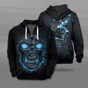 Nfl Carolina Panthers Fire Skull Lava 3D Shirt