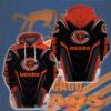 Nfl Chicago Bears Black And Orange 3D Hoodie