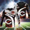 Nfl Chicago Bears Spark Black 3D Hoodie