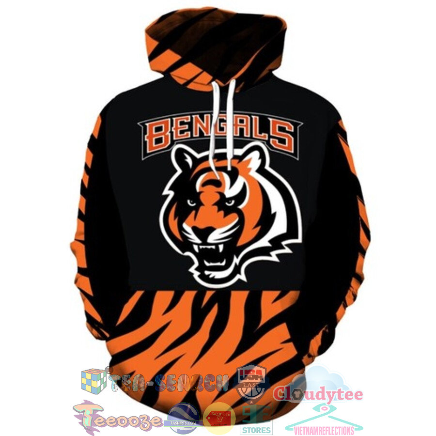 Nfl Cincinnati Bengals Logo Hoodie 3D Nfl Cincinnati Bengals Logo Hoodie 3D