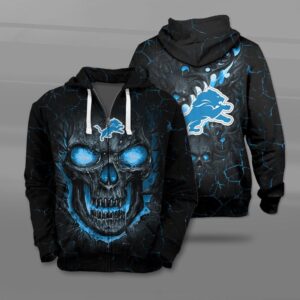Nfl Detroit Lions Fire Skull Lava 3D Shirt