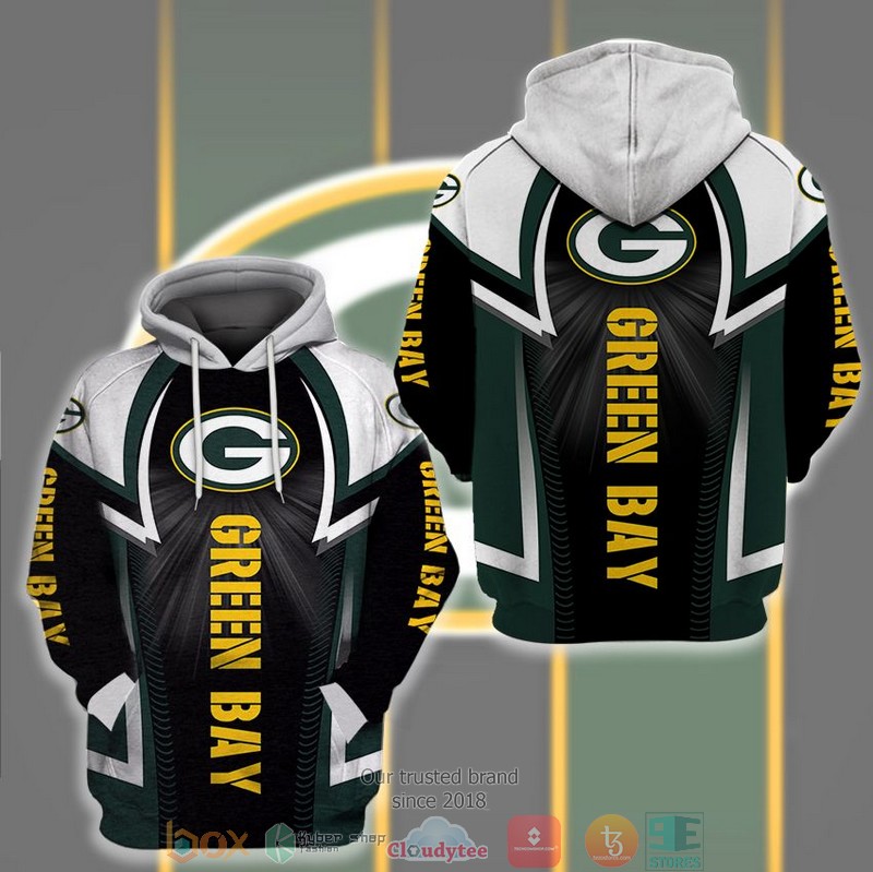 Nfl Green Bay Packers Black Yellow 3D Hoodie Nfl Green Bay Packers Black Yellow 3D Hoodie