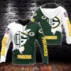 Nfl Green Bay Packers Green White 3D Hoodie