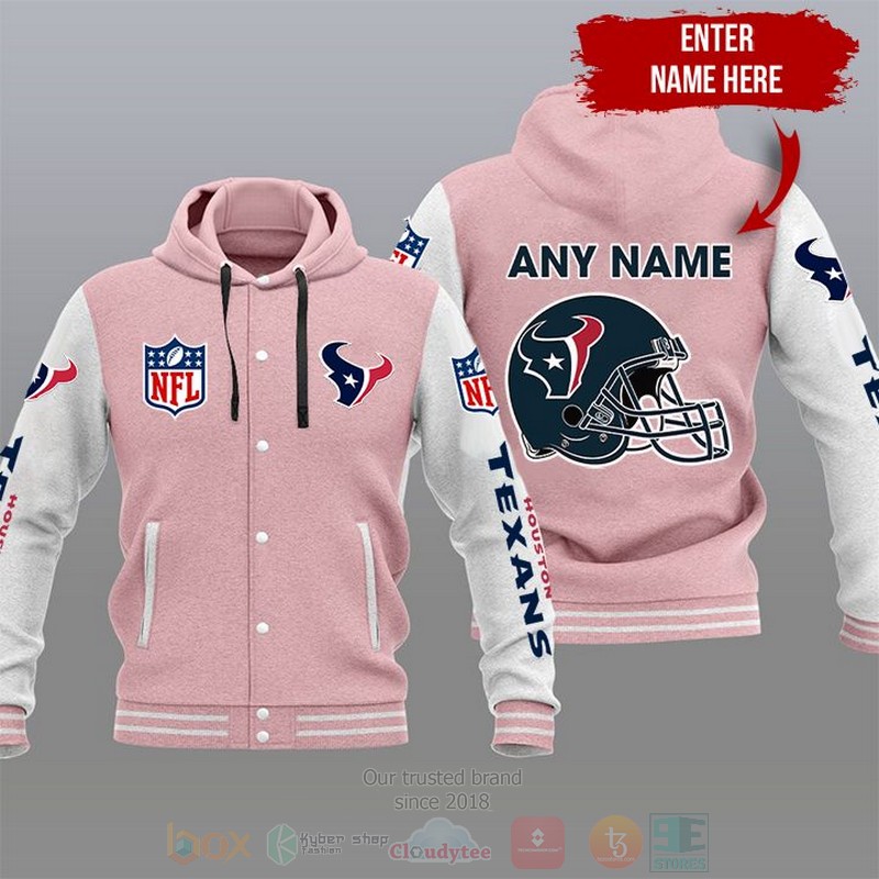 Nfl Houston Texans Custom Name Varsity Hoodie Jacket Nfl Houston Texans Custom Name Varsity Hoodie Jacket