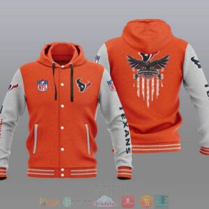 Nfl Houston Texans Eagle American Flag Baseball Jacket Hoodie