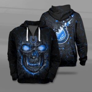 Nfl Indianapolis Colts Fire Skull Lava 3D Shirt