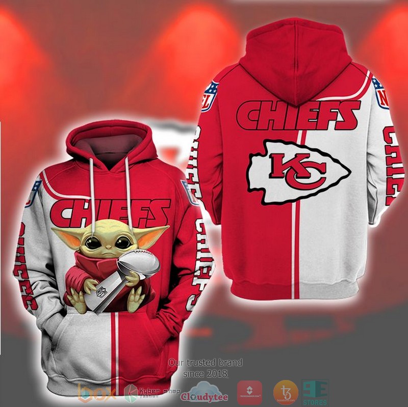 Nfl Kansas City Chiefs Baby Yoda 3D Hoodie Nfl Kansas City Chiefs Baby Yoda 3D Hoodie