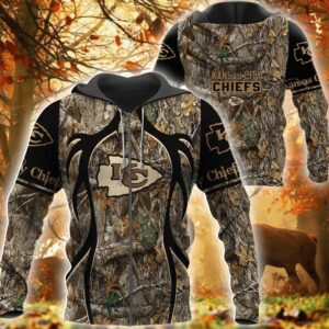 Nfl Kansas City Chiefs Camo Hunting 3D Shirt
