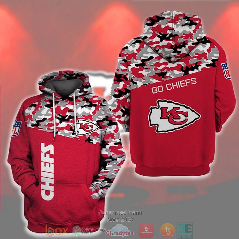 Nfl Kansas City Chiefs Go Chiefs Red Camo 3D Hoodie Nfl Kansas City Chiefs Go Chiefs Red Camo 3D Hoodie