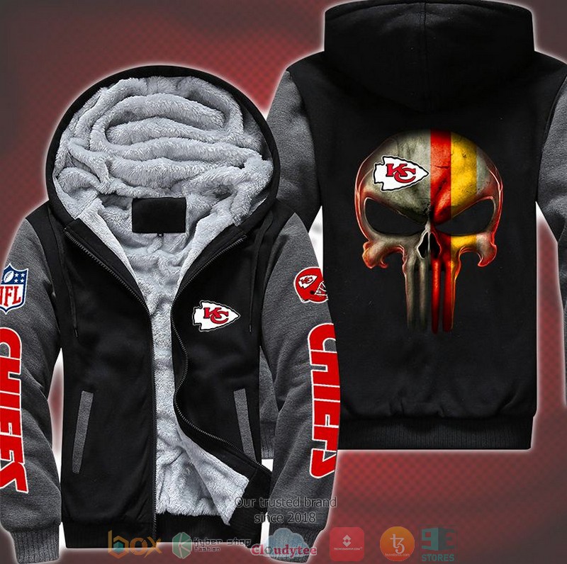 Nfl-Kansas-City-Chiefs-Punisher-Skull-3D-Fleece-Hoodie-Jacket-2