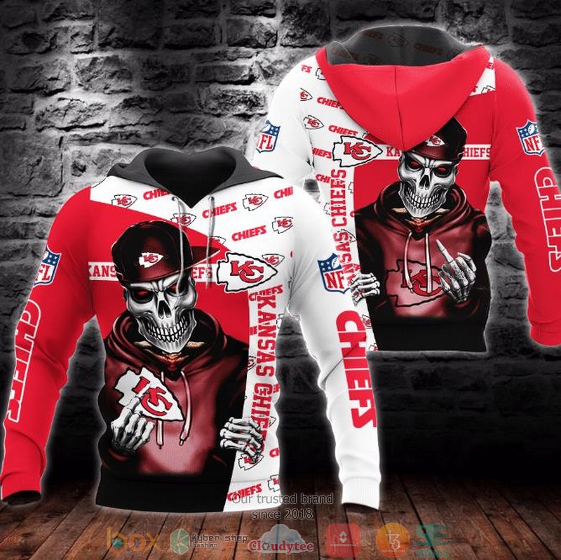 Nfl Kansas City Chiefs Skeleton 3D Hoodie Nfl Kansas City Chiefs Skeleton 3D Hoodie