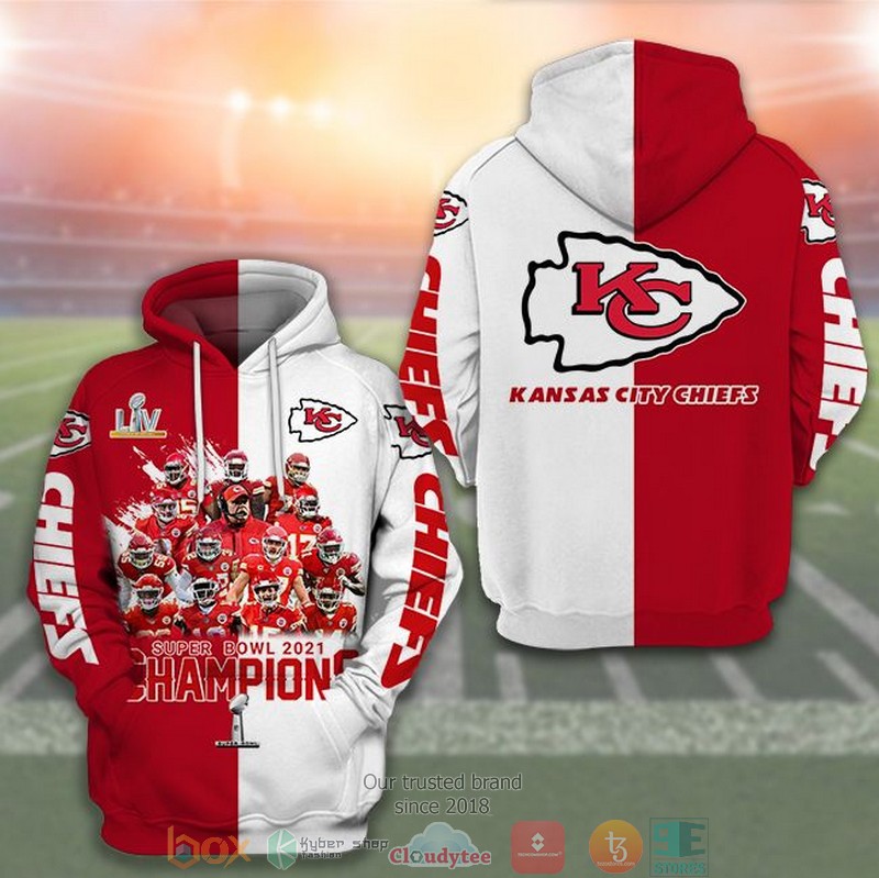 Nfl Kansas City Chiefs Super Bowl Champions 2021 3D Hoodie Nfl Kansas City Chiefs Super Bowl Champions 2021 3D Hoodie