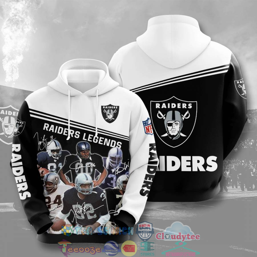 Nfl Las Vegas Raiders Legends Signatures Hoodie 3D Nfl Las Vegas Raiders Legends Signatures Hoodie 3D