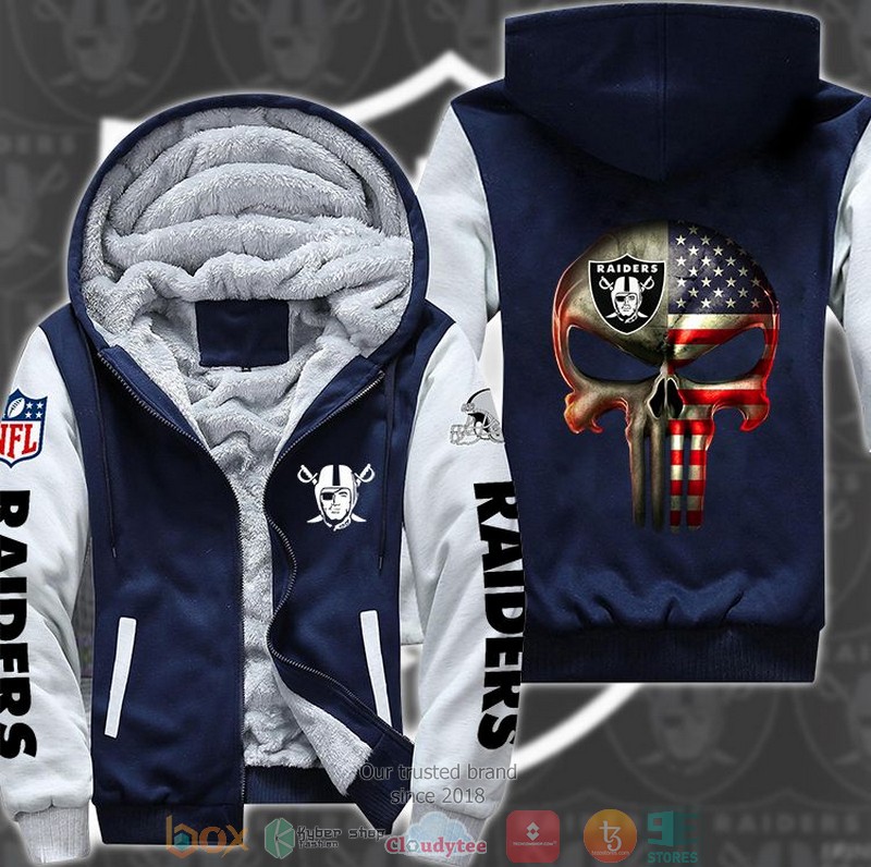 Nfl-Las-Vegas-Raiders-Punisher-Skull-3D-Fleece-Hoodie-Jacket-3