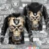 Nfl Las Vegas Raiders Smoke Skull 3D Hoodie