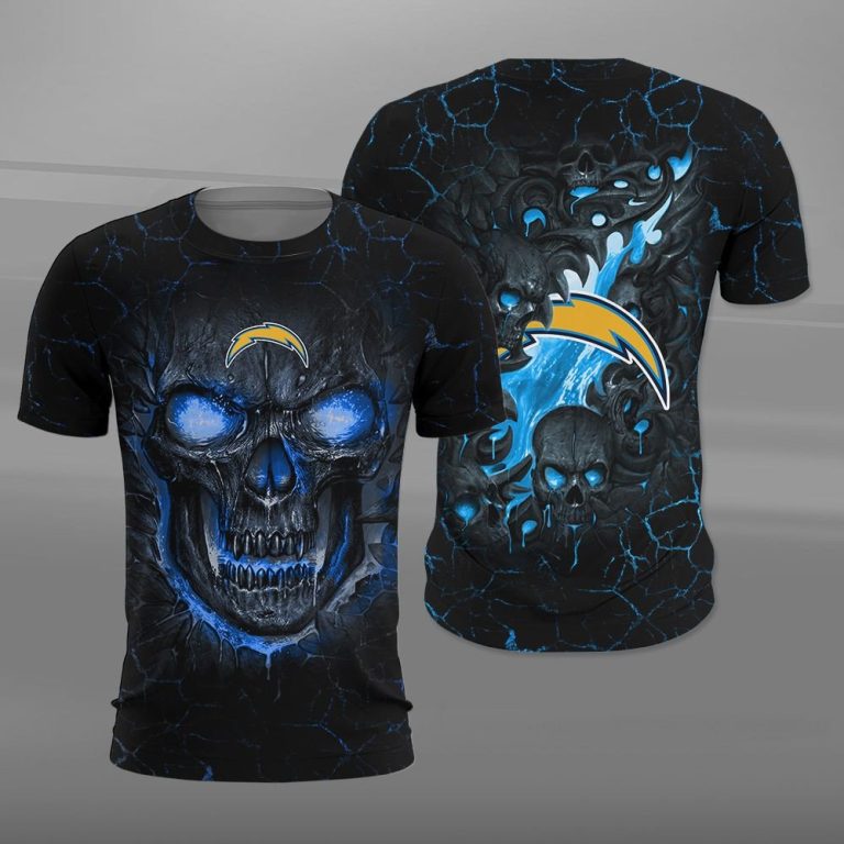 Nfl-Los-Angeles-Chargers-Fire-Skull-Lava-3D-Shirt-Hoodie-2