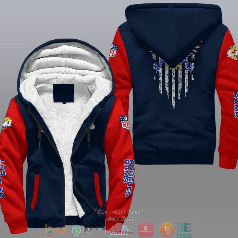 Nfl Los Angeles Rams Eagle American Flag Fleece Hoodie Nfl Los Angeles Rams Eagle American Flag Fleece Hoodie
