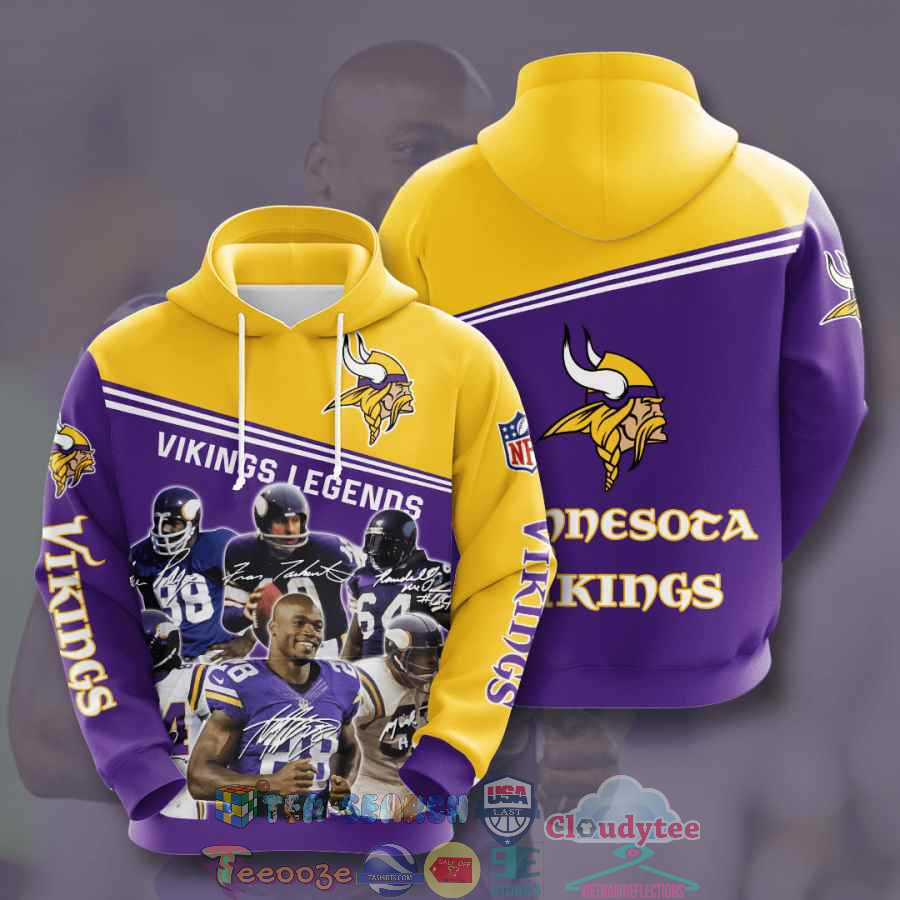 Nfl Minnesota Vikings Legends Signatures Hoodie 3D Nfl Minnesota Vikings Legends Signatures Hoodie 3D