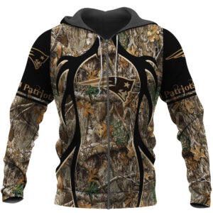 Nfl New England Patriots Camo Hunting 3D Shirt