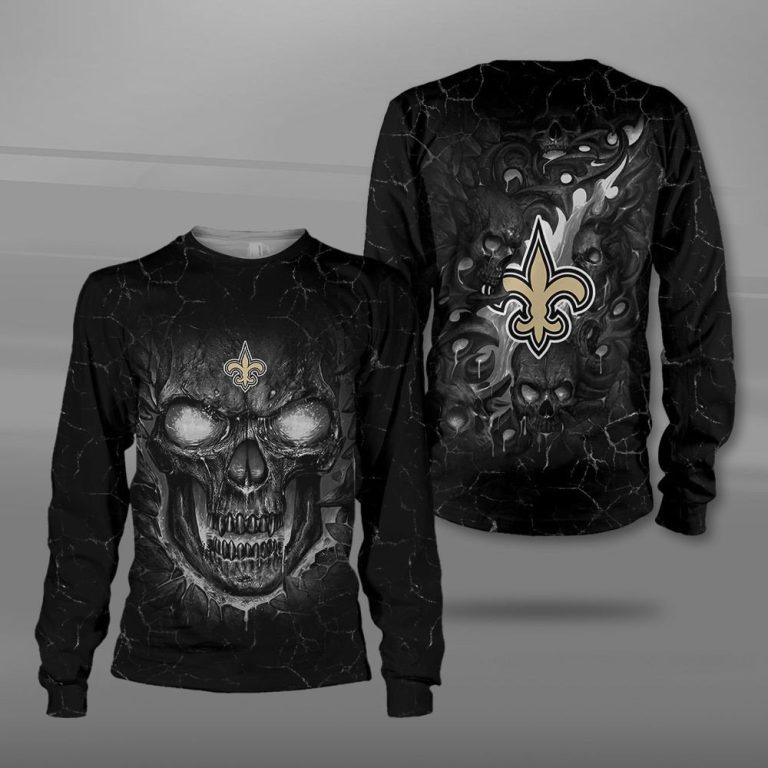 Nfl-New-Orleans-Saints-Fire-Skull-Lava-3D-Shirt-Hoodie-3