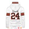 Nfl Nick Chubb 24 1946 White Hoodie Mask