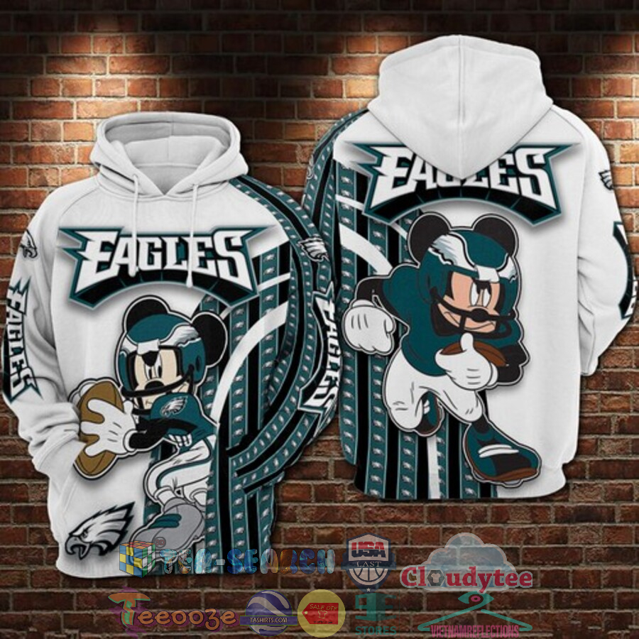 Nfl Philadelphia Eagles Mickey Mouse Hoodie 3D Nfl Philadelphia Eagles Mickey Mouse Hoodie 3D