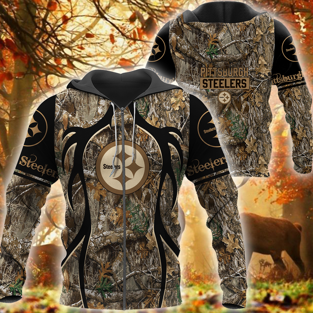 Nfl Pittsburgh Steelers Camo Hunting 3D Shirt Nfl Pittsburgh Steelers Camo Hunting 3D Shirt