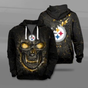 Nfl Pittsburgh Steelers Fire Skull Lava 3D Shirt