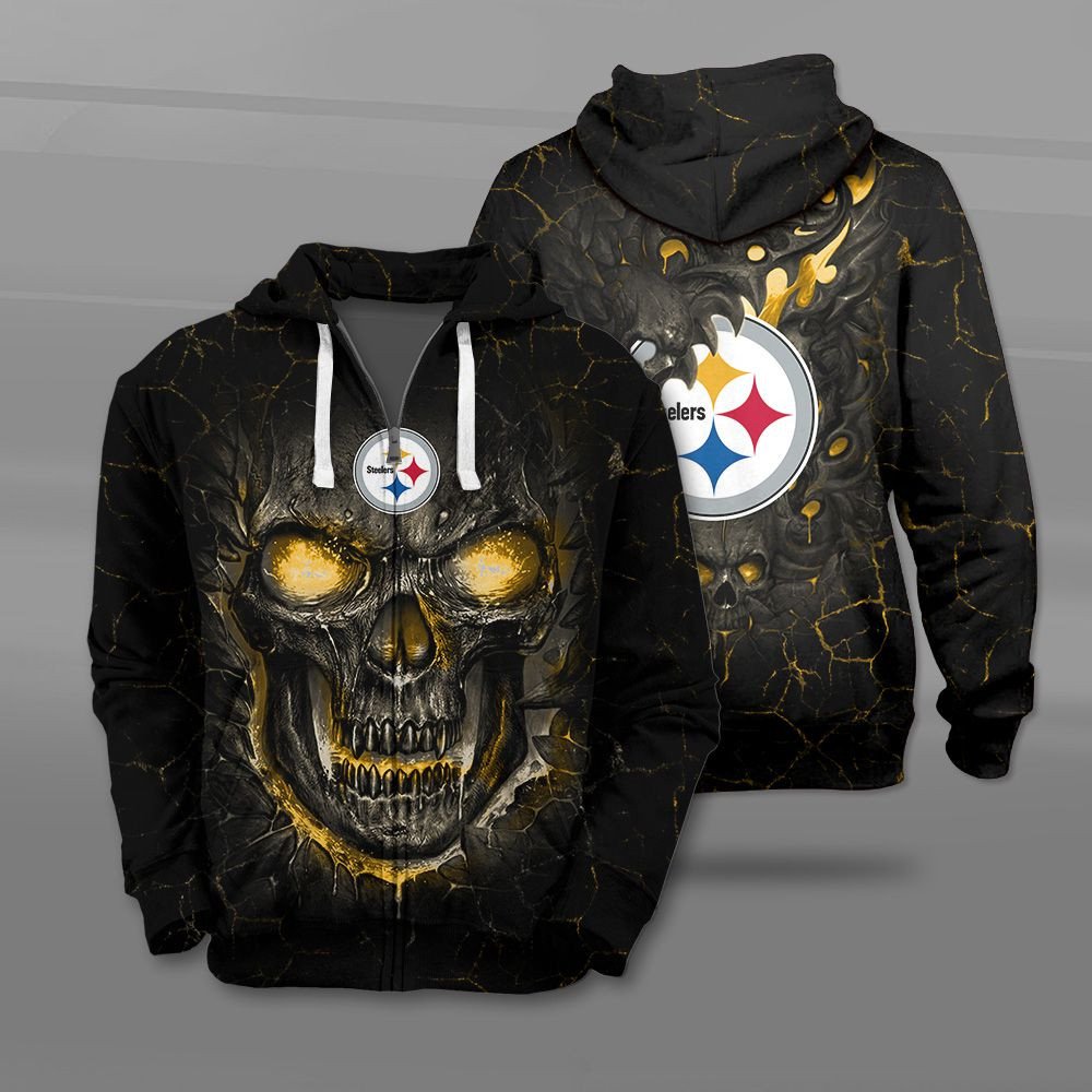 Nfl Pittsburgh Steelers Fire Skull Lava 3D Shirt Nfl Pittsburgh Steelers Fire Skull Lava 3D Shirt