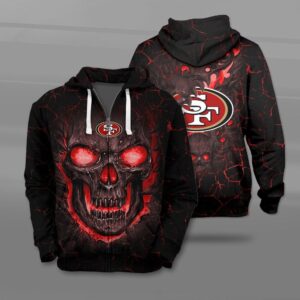 Nfl San Francisco 49Ers Fire Skull Lava 3D Shirt