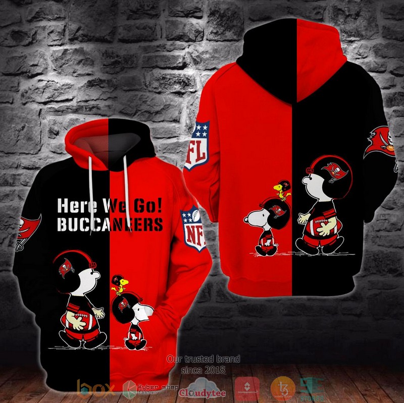 Nfl Tampa Bay Buccaneers Here We Go Snoopy 3D Hoodie Nfl Tampa Bay Buccaneers Here We Go Snoopy 3D Hoodie