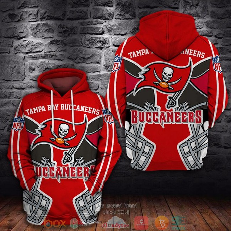 Nfl Tampa Bay Buccaneers Red 3D Hoodie Nfl Tampa Bay Buccaneers Red 3D Hoodie