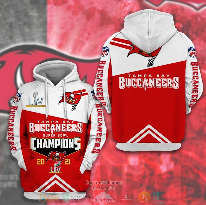 Nfl Tampa Bay Buccaneers Super Bowl Liv Champions 2021 3D Hoodie Nfl Tampa Bay Buccaneers Super Bowl Liv Champions 2021 3D Hoodie