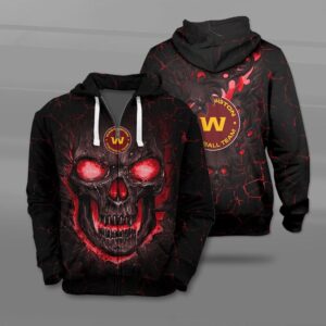 Nfl Washington Football Team Fire Skull Lava 3D Shirt