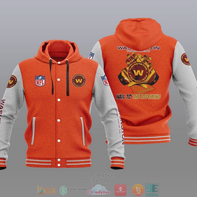 Nfl Washington Football Team Hail To The Reskins Baseball Jacket Hoodie Nfl Washington Football Team Hail To The Reskins Baseball Jacket Hoodie