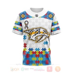 Nhl Nashville Predators Autism Awareness Personalized 3D Hoodie