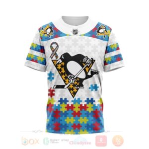 Nhl Pittsburgh Penguins Autism Awareness Personalized 3D Hoodie