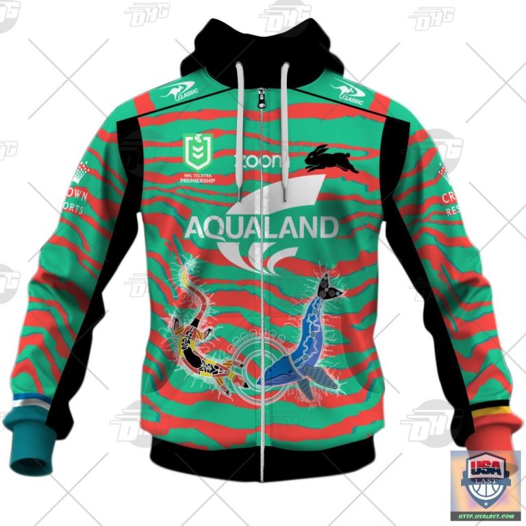 Nrl-South-Sydney-Rabbitohs-On-Field-Indigenous-Custom-Hoodie-Jersey-Shirt-2