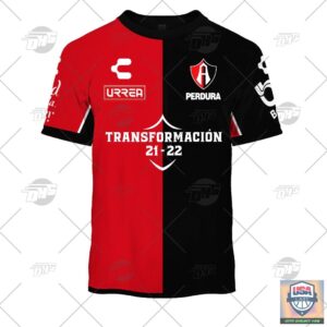 Personalize Liga Mx Atlas Fc 2021 2022 Home Jersey 3D Hoodie T-Shirt