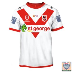 Personalize St. George Illawarra Dragons Nrl 2020 Home Jersey Hoodie