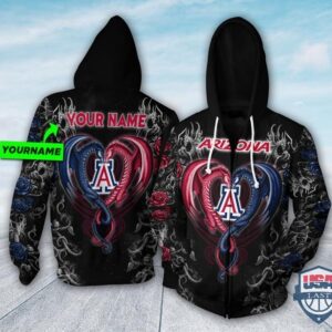 Personalized Arizona Wildcats Dragon Ncaa 3D Hoodie T-Shirt