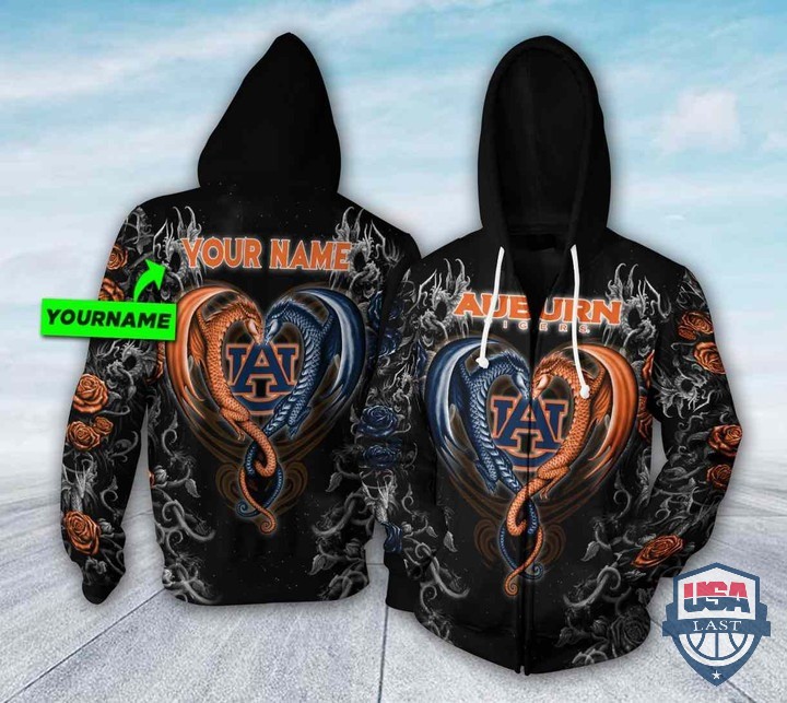 Personalized Auburn Tigers Dragon Ncaa 3D Hoodie T-Shirt Personalized Auburn Tigers Dragon Ncaa 3D Hoodie T-Shirt