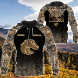 Personalized Boise State Broncos Hunting Camo Custom 3D Shirt