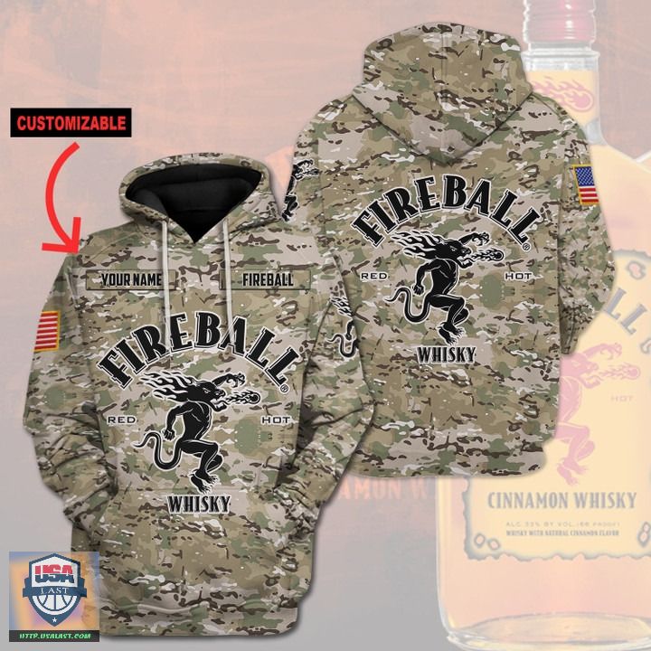 Personalized Fireball Camouflage 3D All Over Print Hoodie Personalized Fireball Camouflage 3D All Over Print Hoodie
