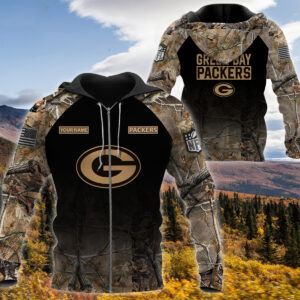 Personalized Green Bay Packers Nfl Hunting Camo Custom 3D Shirt