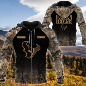 Personalized Houston Texans Nfl Hunting Camo Custom 3D Shirt