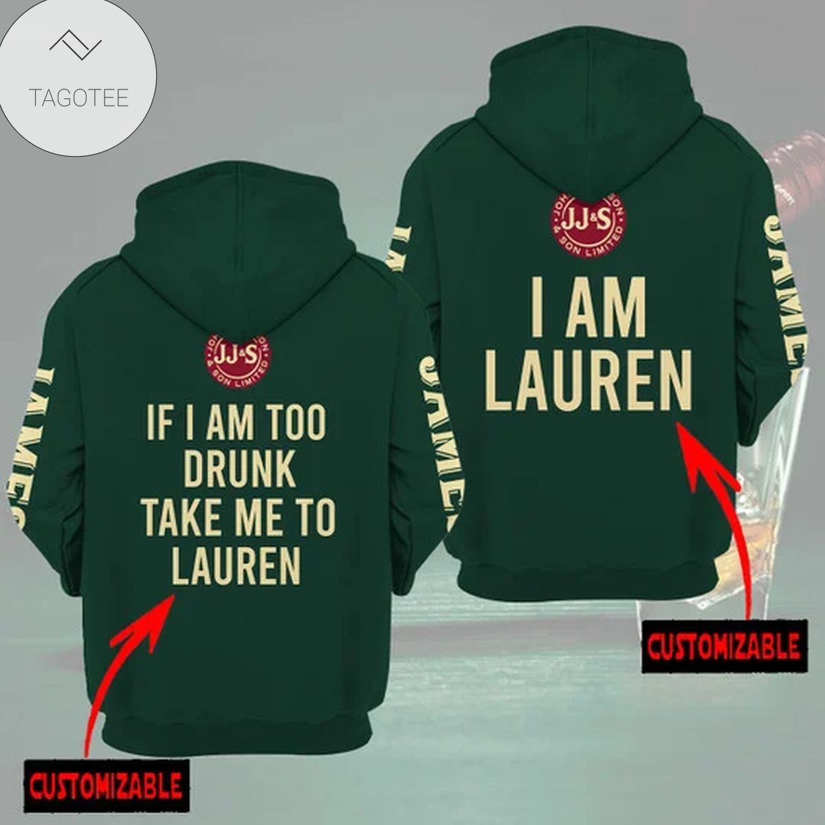 Personalized If I Am Too Drunk Take Me To Jameson Jj&S Irish Whiskey Logo Hoodie Personalized If I Am Too Drunk Take Me To Jameson Jj&S Irish Whiskey Logo Hoodie