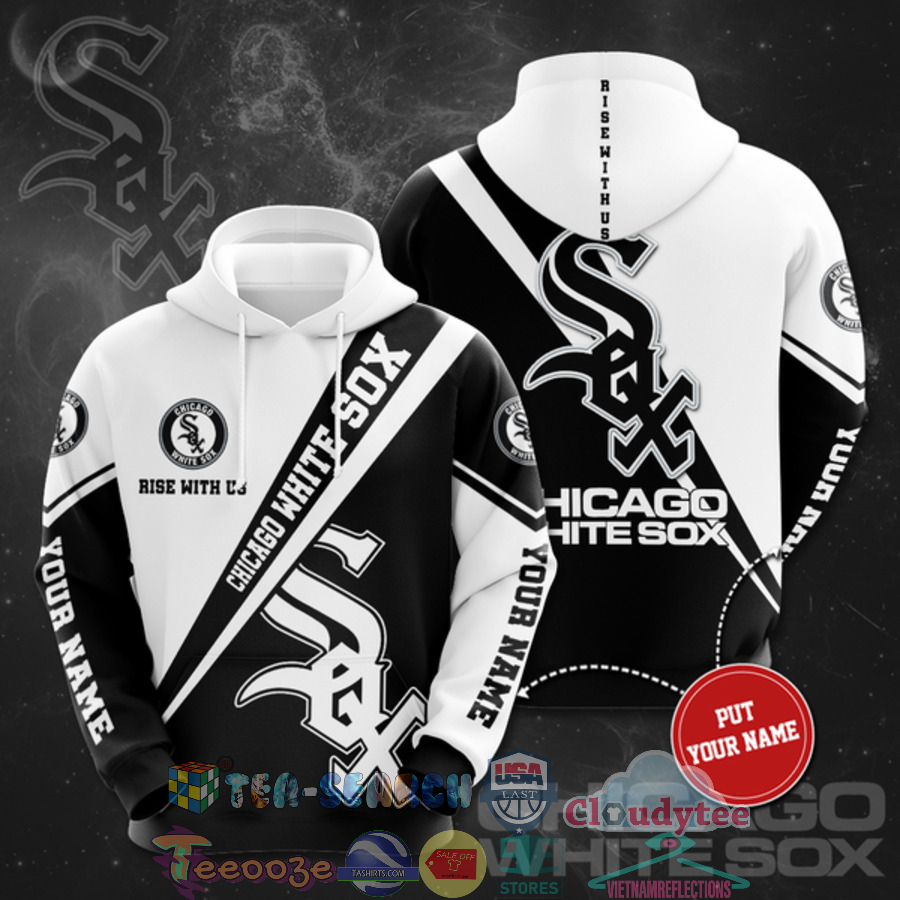 Personalized Name Mlb Chicago White Sox Rise With Us Hoodie 3D Personalized Name Mlb Chicago White Sox Rise With Us Hoodie 3D